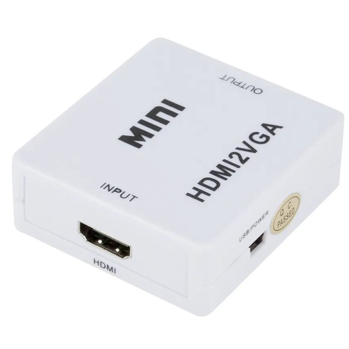 Переходник-конвертер HDMI на VGA. Адаптер видеосигнала HDMI2VGA vga audio to hdmi адаптер