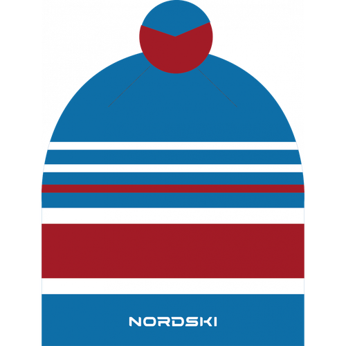 Шапка Nordski, размер OneSize, белый, голубой шапка nordski размер onesize черный голубой