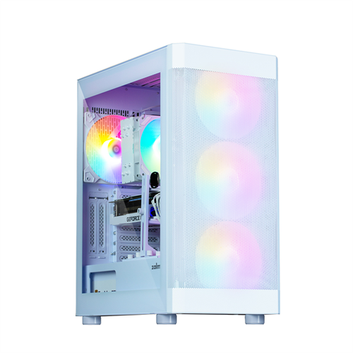 Корпус ZALMAN i4 TG, ATX, WHITE, FRONT MESH, WINDOW, 4x3.5, 2x2.5, 1xUSB2.0, 2xUSB3.0, FRONT 3x140mm FRGB, REAR 1x140mm FRGB (i4 TG White)