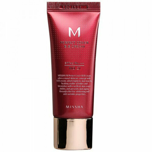 Missha Тональный ВВ-крем для всех типов кожи №.21/Light Beige Missha M Perfect Cover BB Cream SPF42/PA+++ — 20 мл