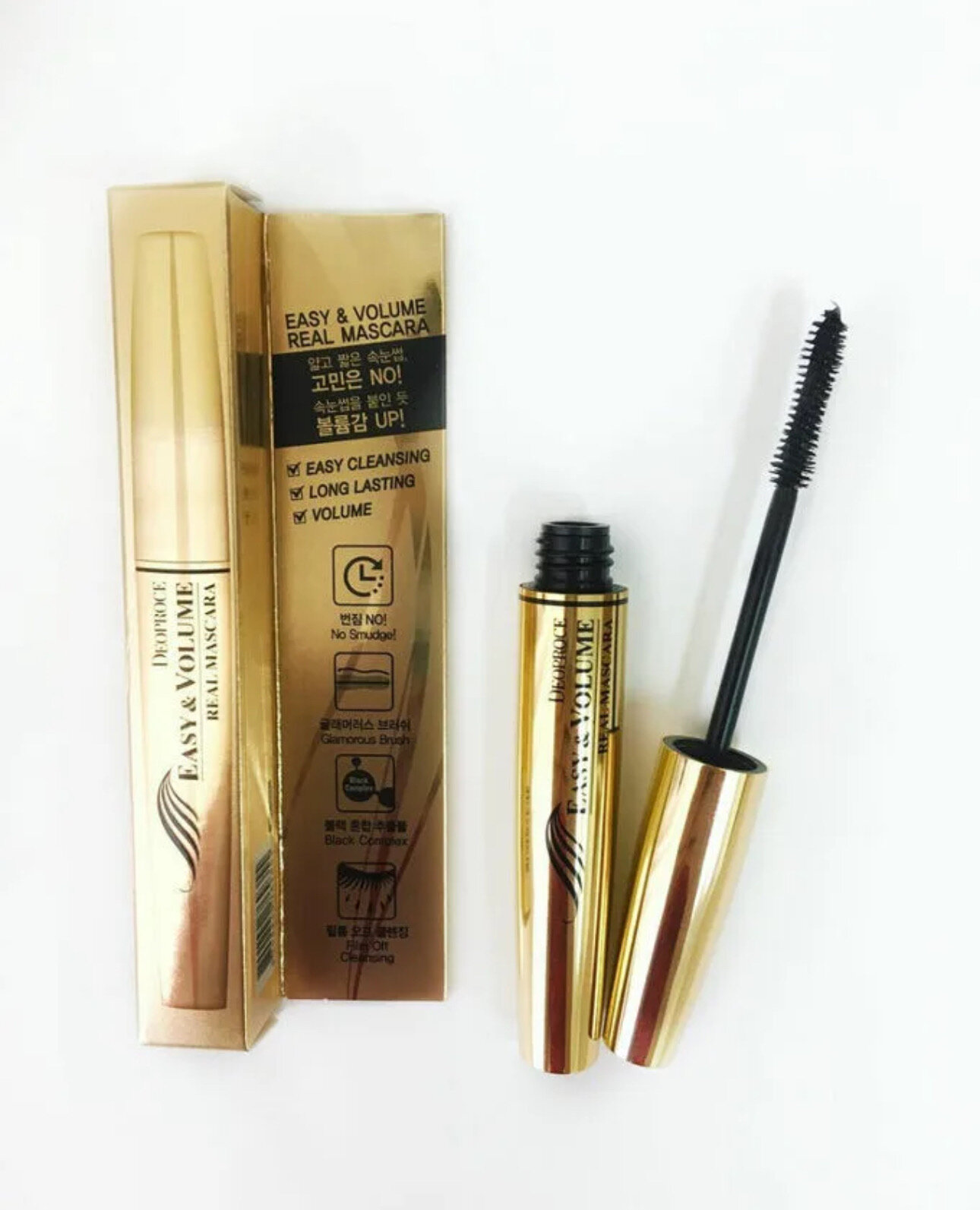 Deoproce Тушь для ресниц Easy & Volume Real Mascara, черный