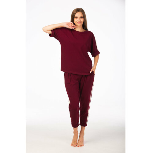 фото Костюм оддис, размер 50, бордовый