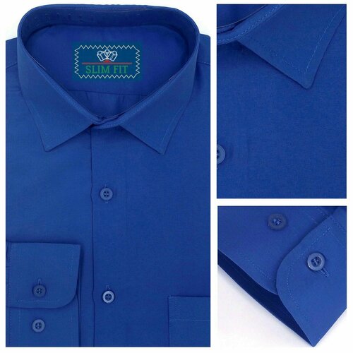 фото Рубашка , размер 39/по вороту, голубой liuqft