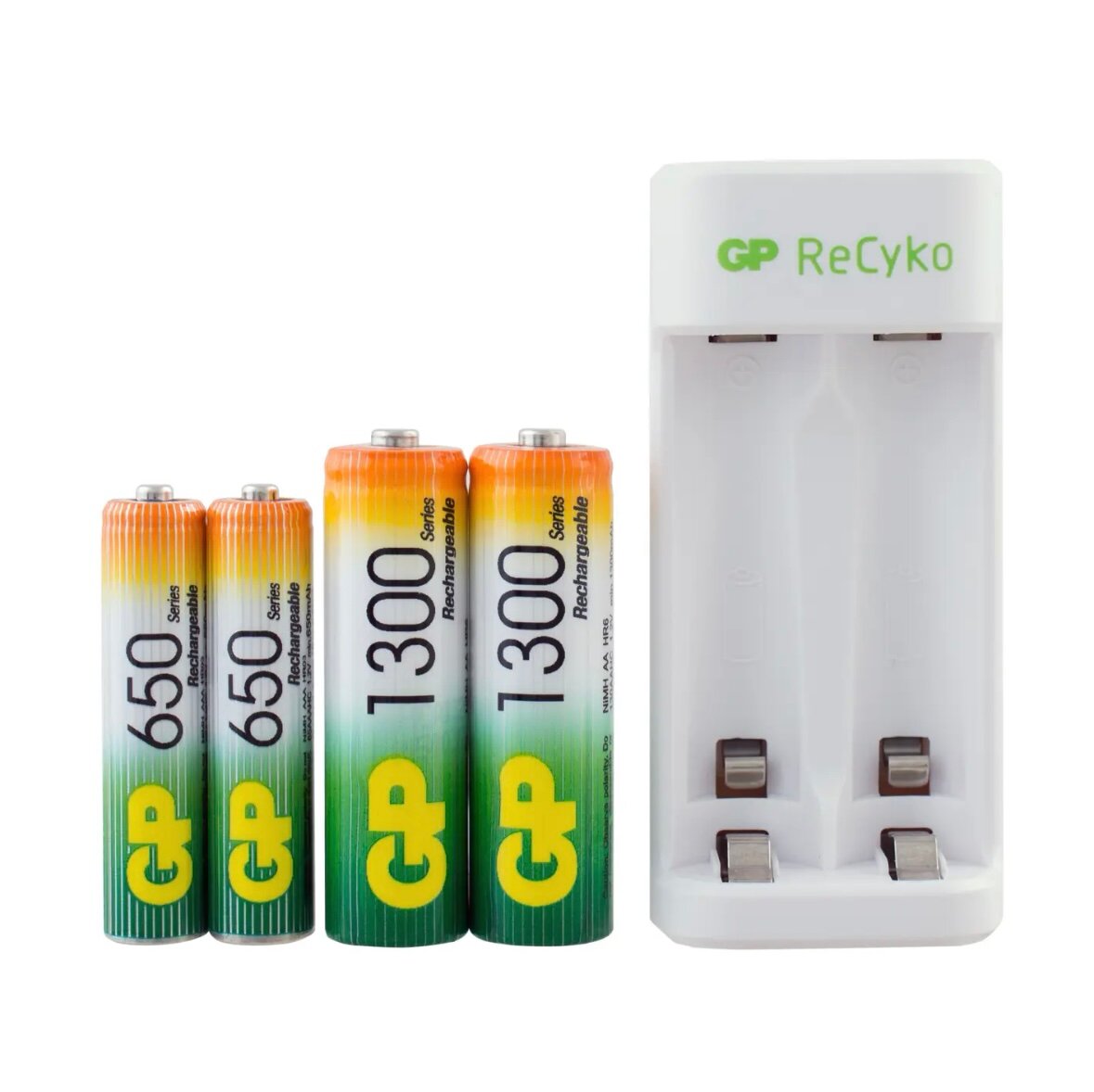 Зарядное устройство GP E211130AA/65AAAHC-2CRB4 с аккумуляторами AA 1300 mAh и AAA 650 mAh — фото 11