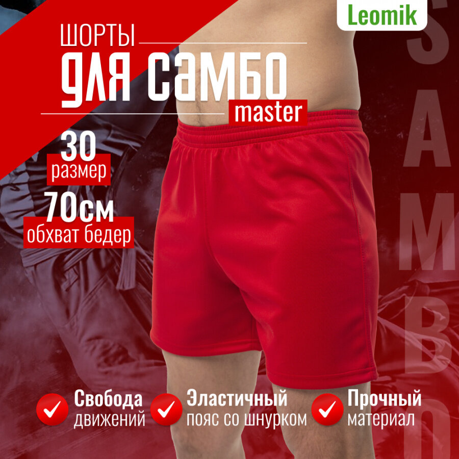 Шорты Leomik Leomik Master, размер 30, красный