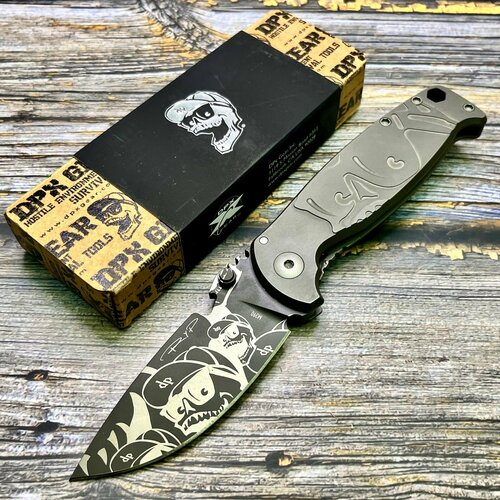 фото Нож складной dpx gear dpxhsf020 mr. dp hest, m390 black blade, titanium handle нет бренда