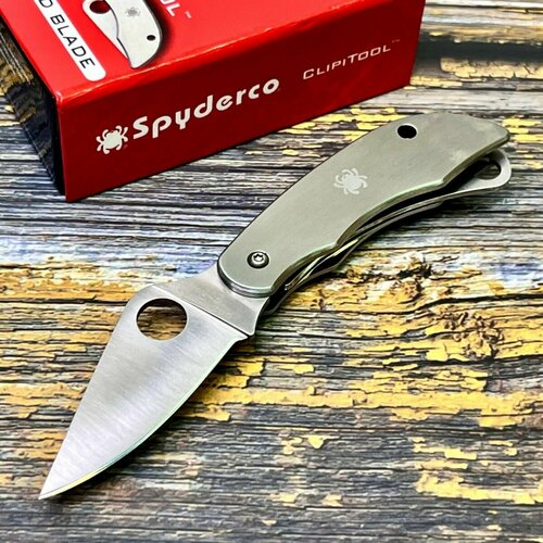 нож складной tenacious spyderco 122gps сталь 8cr13mov satin combo рукоять стеклотекстолит g 10 чёрный Нож складной Spyderco SC176PS ClipiTool, Plain Serrated Blade