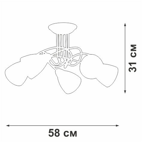 Потолочная люстра Vitaluce V3955-0/5PL - фото №5