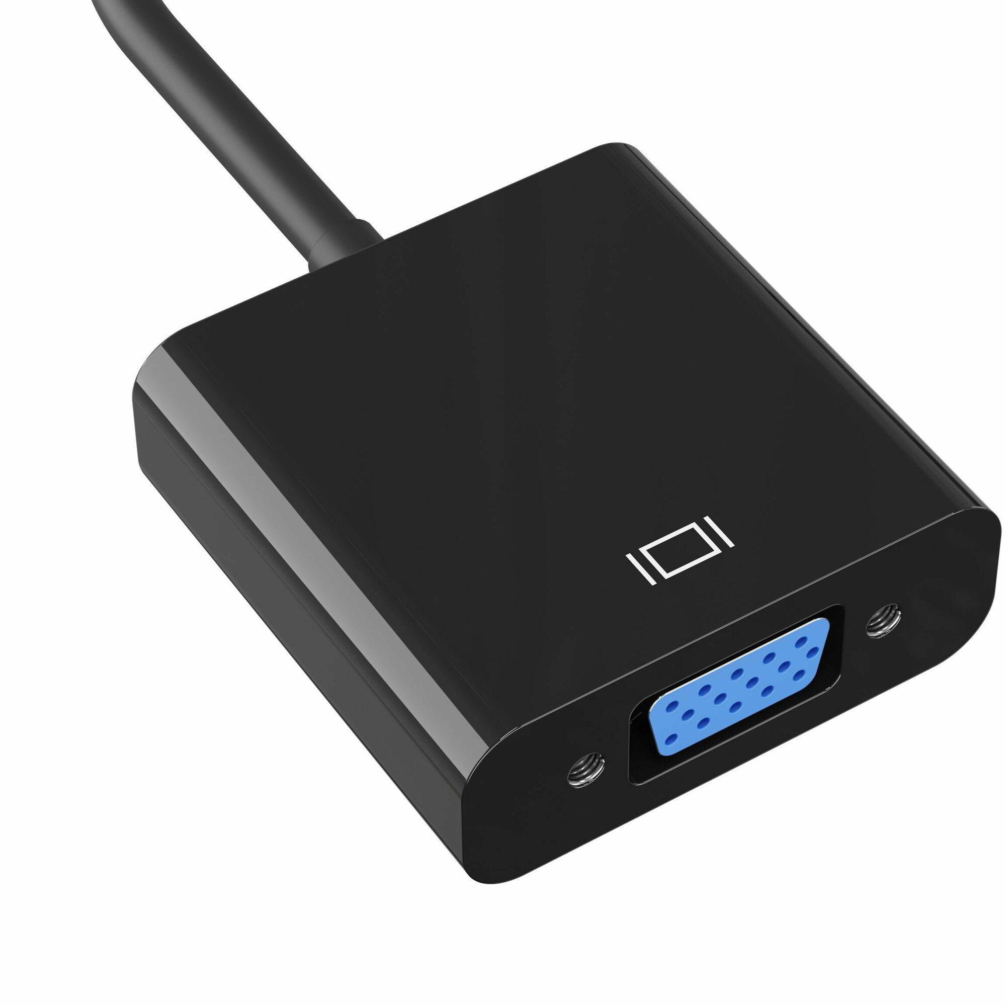 Переходник адаптер GSMIN B5 HDMI (M) - VGA (F) конвертер для монитора, видеокарты, проектора (Черный)