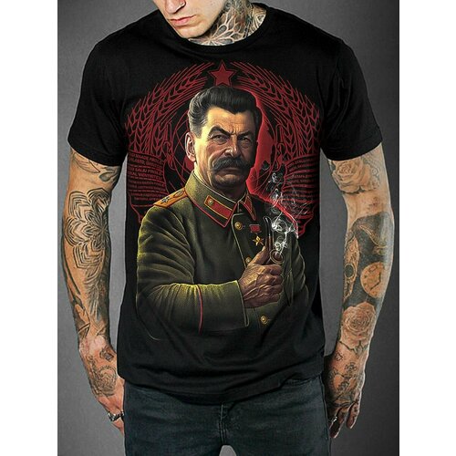 Футболка Romax Tex Сталин, размер 48, черный