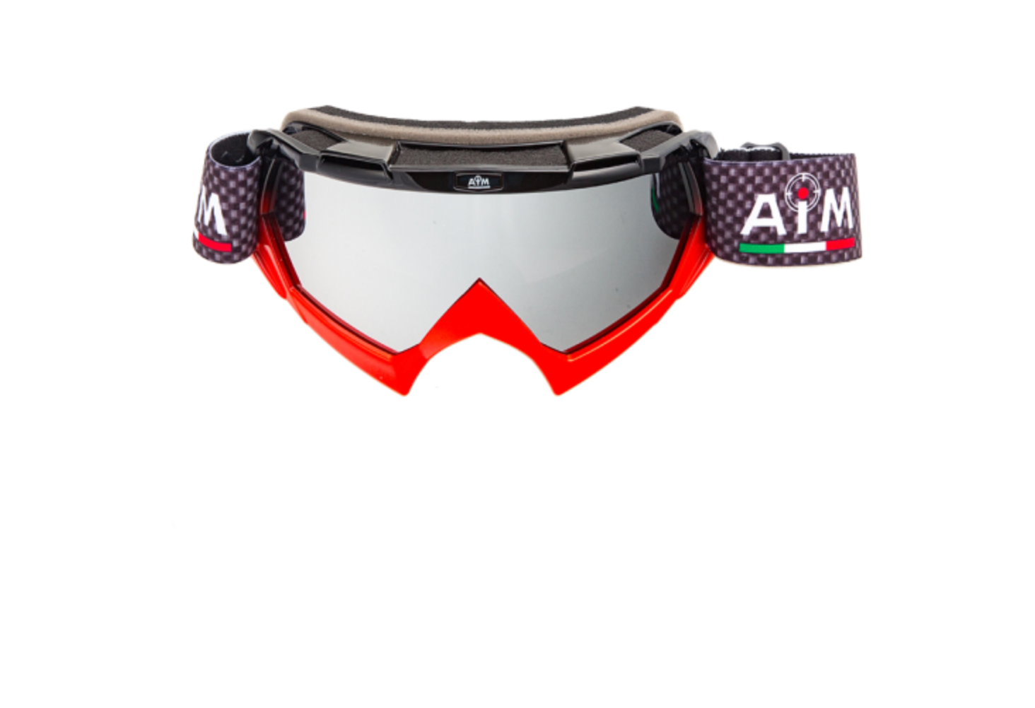 Очки кроссовые AiM (PRO) 157-500 Black-Red Glossy