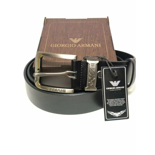 фото Ремень , размер 110, черный нет