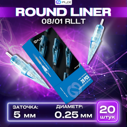 WJX Картриджи для тату и татуажа Round Liner 0,25/01RLLT, модули для тату машинки и перманентного макияжа