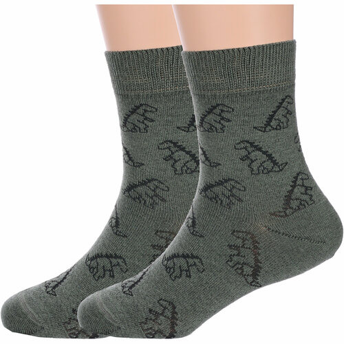 фото Носки conte 2 пары, размер 22, хаки