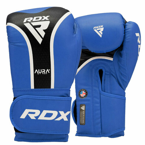 фото Перчатки rdx aura plus t-17 син/черн. - rdx - синий - 12 oz