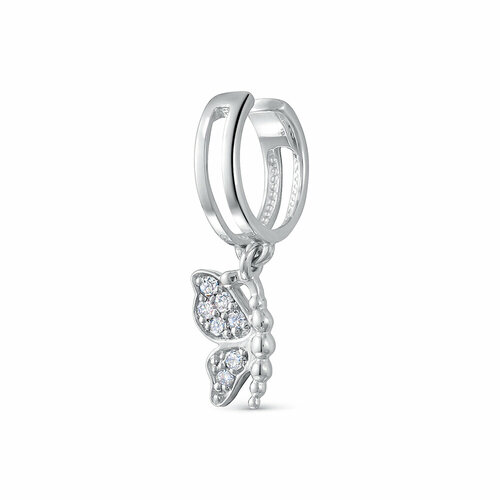 фото Пирсинг vesna jewelry, белое золото, 585 проба, родирование, бриллиант, средний вес 0.65 гр.