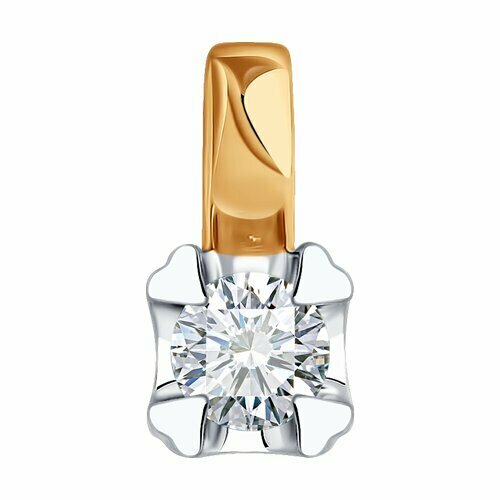 фото Подвеска diamant online, золото, 585 проба, бриллиант