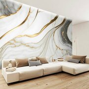 Фотообои флизелиновые с виниловым покрытием VEROL "Мрамор", 400х283 см, моющиеся обои на стену, декор для дома