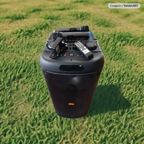 Колонка акустическая портативная Караоке 1213 P M P O 10000Вт2 микрофонаПультBluetoothUSBFMTF cardАудио входВход для гитарыLed Подсветка 3997000₽