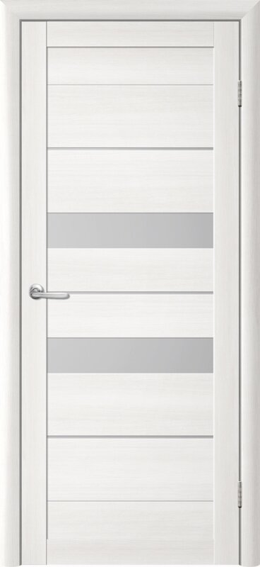 Межкомнатная дверь (дверное полотно) Albero Т-4 покрытие EcoTex / ПО Лиственница белая Мателюкс 70х200