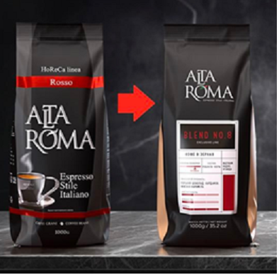Зерновой кофе ALTA ROMA Blend №8 (ROSSO), пакет, 1кг.