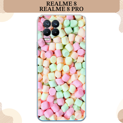 Силиконовый чехол Marshmallows на Oppo Realme 8/8 Pro / Реалми 8/8 Про силиконовый чехол львиный рык на oppo realme 8 8 pro реалми 8 8 про