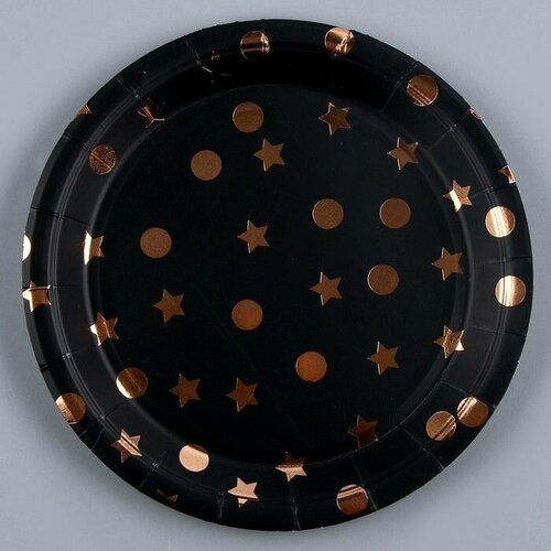 Тарелка бумажная Розовые звезды в наборе 6 шт 472₽