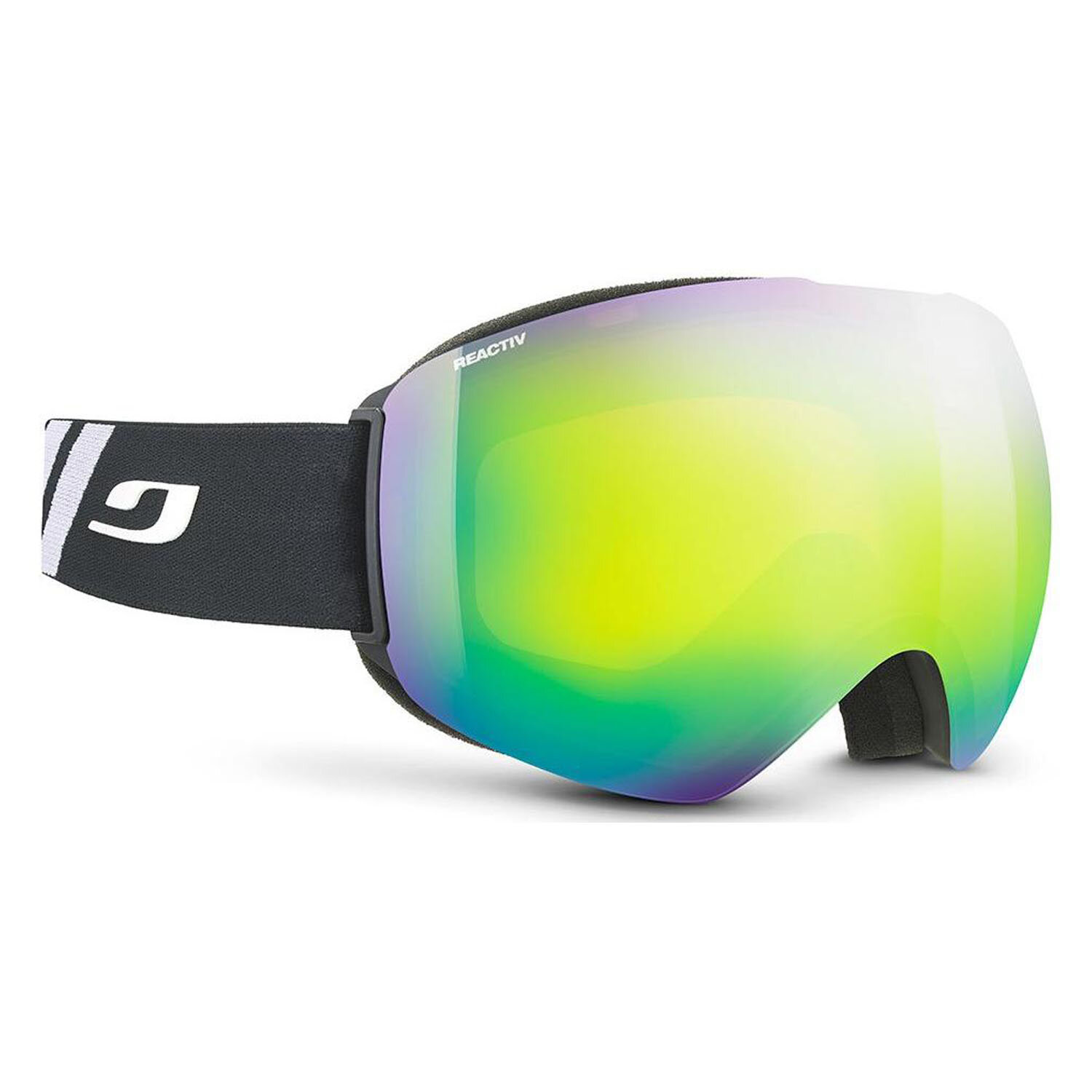 Очки горнолыжные Julbo Skydome Black-White/Reactiv 2-3 Glare Control Flash Green (US: XXL)