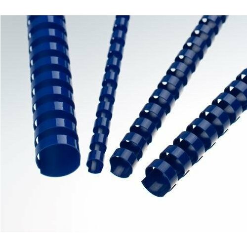 Пружины для переплета пластиковые Bulros 4,5 мм синие, 100 шт.
