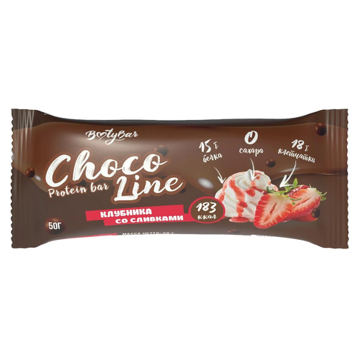 Bootybar Choco Line 50 г x 20 шт Клубника со сливками