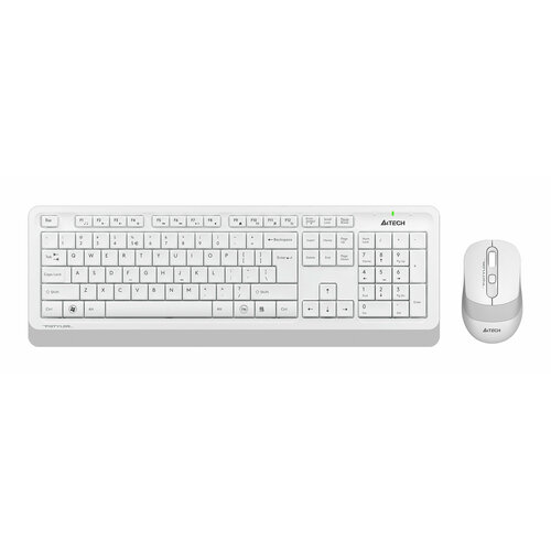 Комплект клавиатура + мышь A4-Tech Fstyler FG1010S White бело-серый USB беспроводная