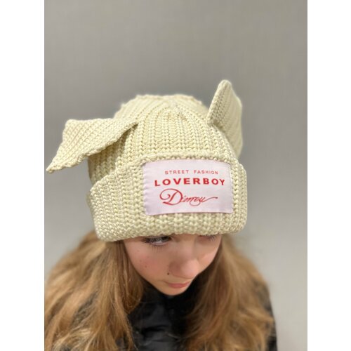 фото Шапка , размер onesize, бежевый bitterlylove