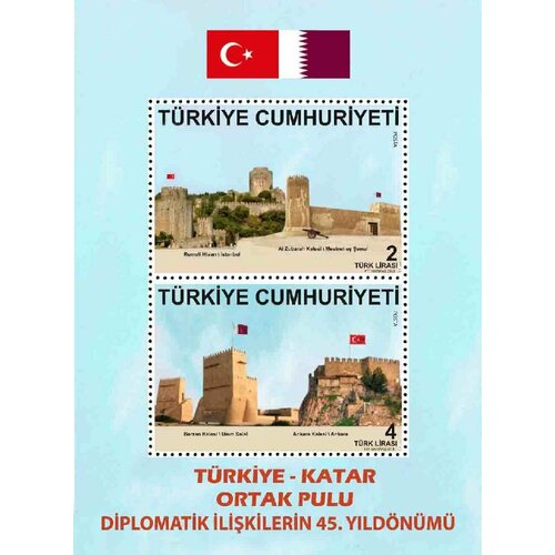 Почтовые марки Турция 2018г. 45 лет дипломатическим отношениям с Катаром Архитектура, Дипломатия MNH