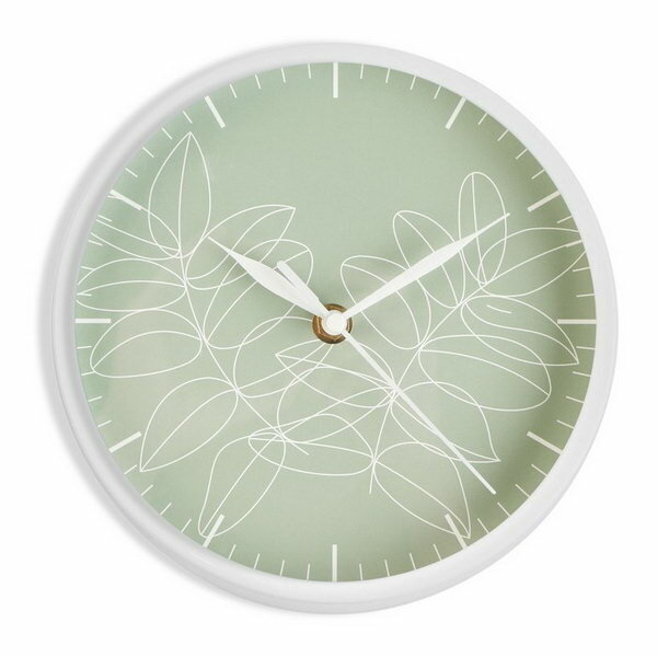 фото Часы настенные, серия: Интерьер, "Листья", плавный ход, d-20 см