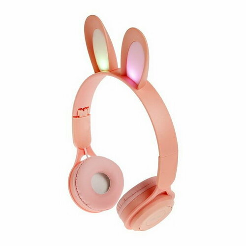Наушники беспроводные Y08R накладные детские BT 51 подсветка 400 мАч розовые 97300₽