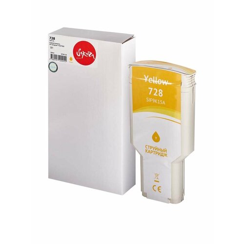 Картридж №728 F9K15A для HP Designjet T730, T830 Sakura желтый designjet 746 yellow 300 мл p2v79a