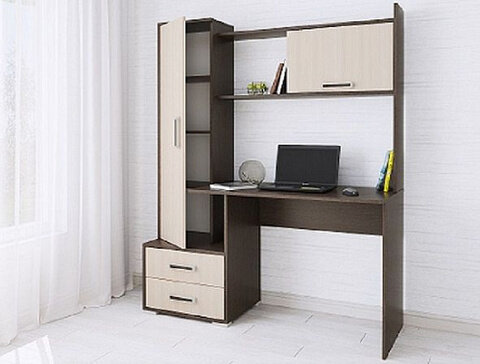 фото Стол компьютерный Квартет-9, венге/дуб молочный