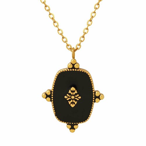 Колье, длина 39 см, золотой