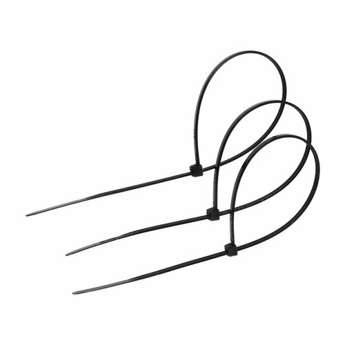 ЛОМ Хомут нейлоновый пластик 25х200мм черные в упаковке 100 шт 310₽