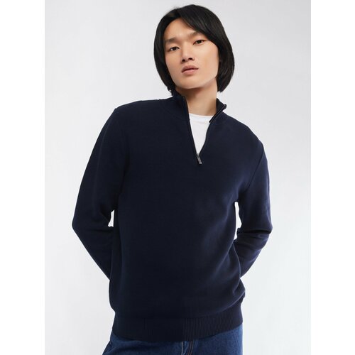 Свитер Zolla, размер XXL, синий свитер pompa длинный рукав полуприлегающий силуэт вязаный размер 48 коричневый