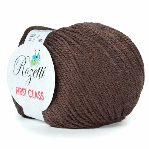 фото Пряжа rozetti first class. 50% мериносовая шерсть, 50% микрофибра, 50гр/115м, (149-37 шоколад) 1 упаковка (10 мотков)