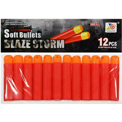оружие для мальчиков zecong toys пульки мягкие blazestorm 20 штук eva zc05 Пульки мягкие BlazeStorm ZC10 12 штук EVA в/п