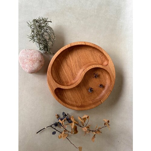 Менажница из 2х частей малая ДУБ, диаметр 22 см