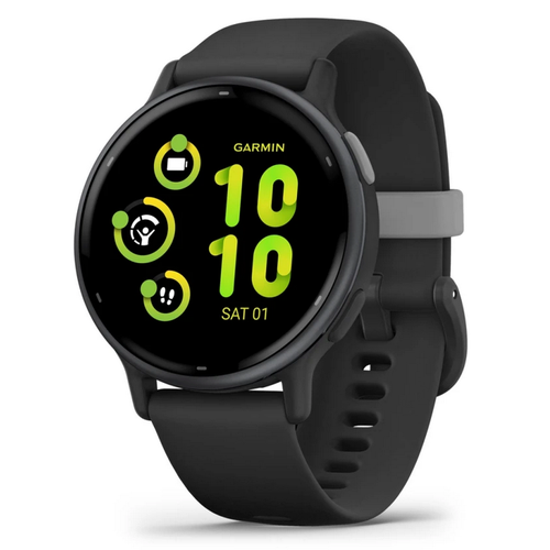 Умные часы Garmin vivoactive 5 Slate aluminium bezel with black case and silicone band 010-02862-10 3995400₽