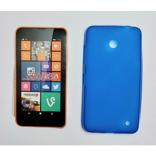 Чехол для Nokia Lumia 630/635 синий защитное стекло для nokia 630 635