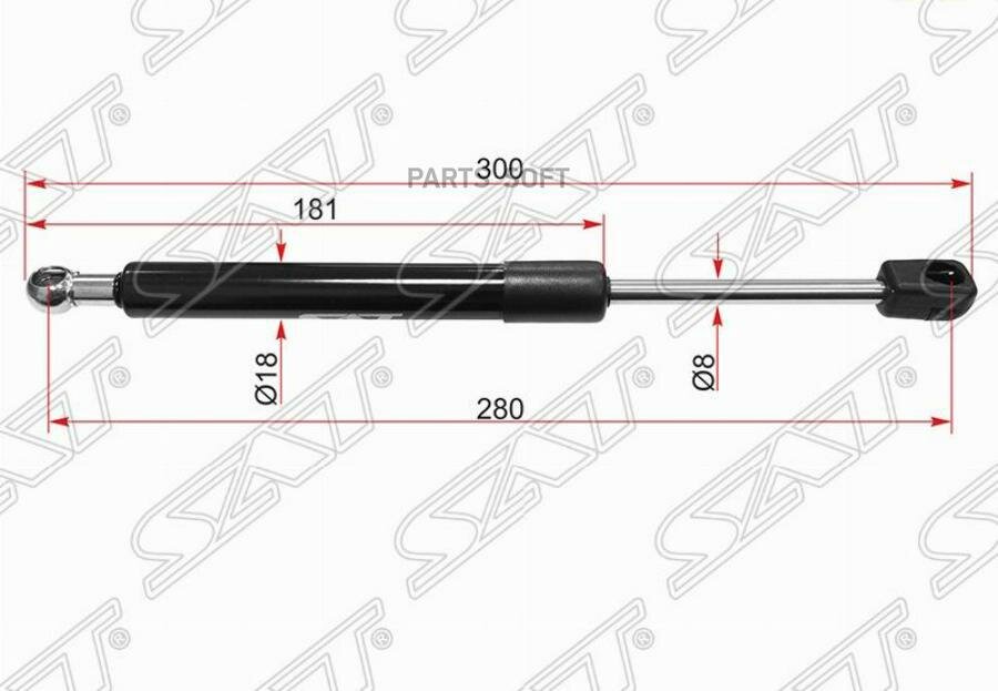 Амортизатор багажника AUDI 80 91- SAT ST-8A5827552 | цена за 1 шт