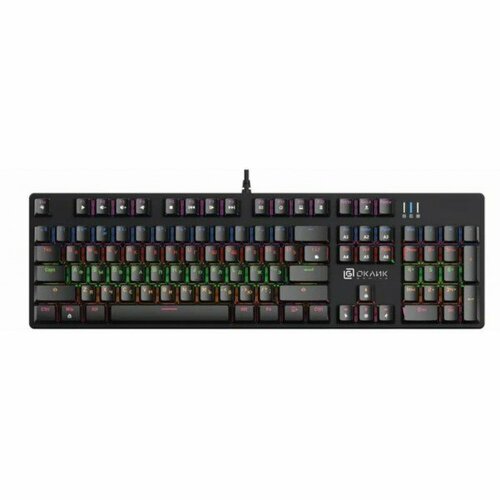 Клавиатура Оклик 990 G2 механическая черный USB Multimedia for gamer LED 1875240 350200₽