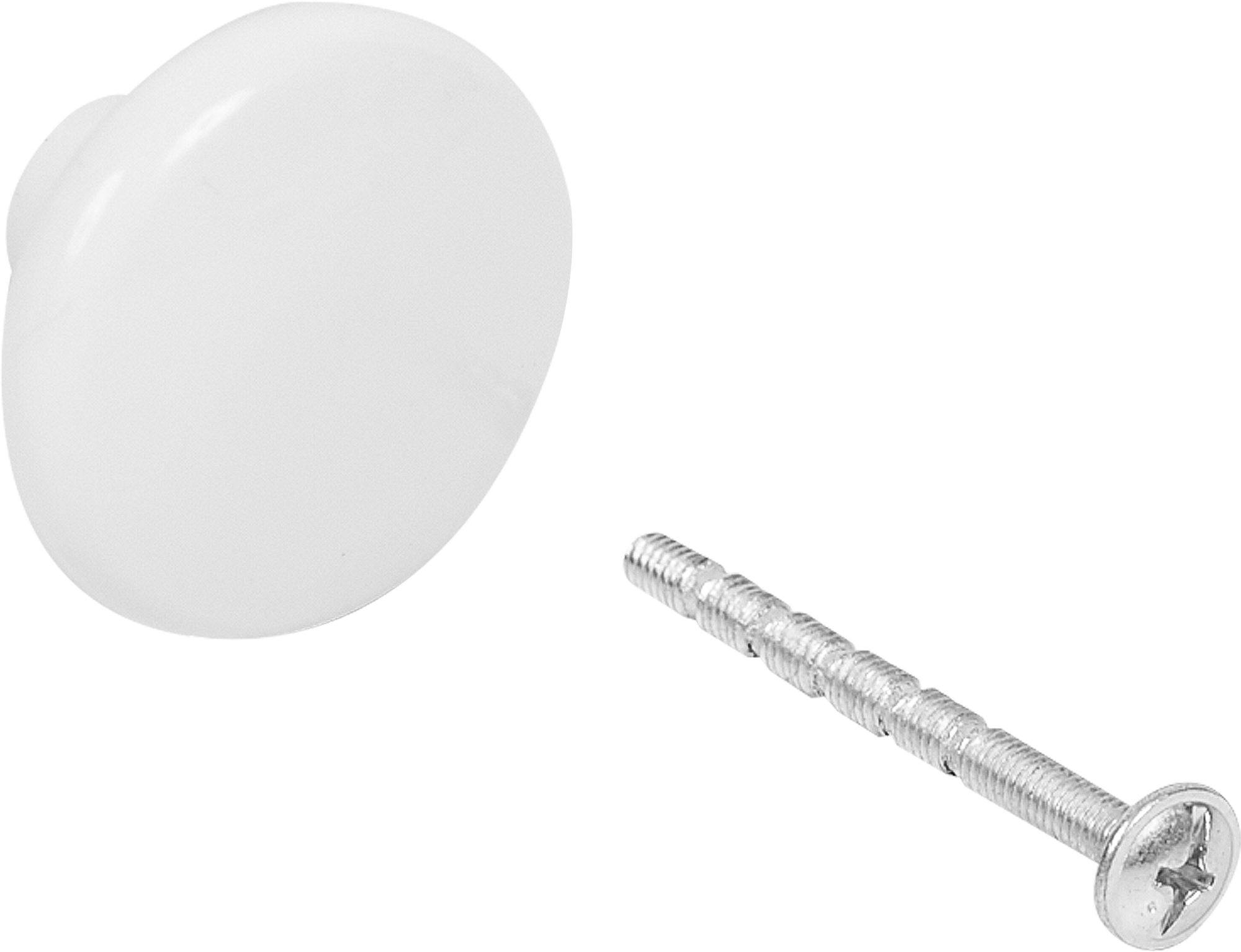 Ручка-кнопка мебельная Inspire Snow 395 мм, цвет белый - фотография № 4