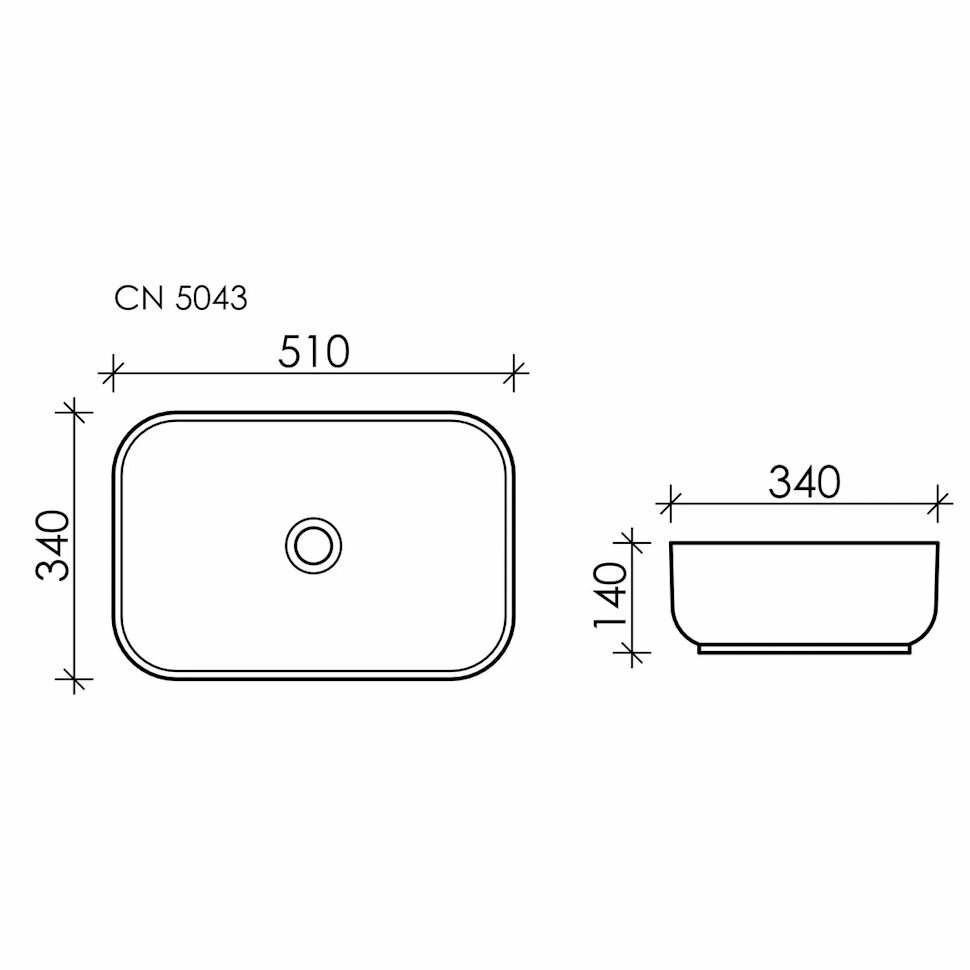 Раковина накладная Ceramicanova Element CN5043 51 см - фотография № 10