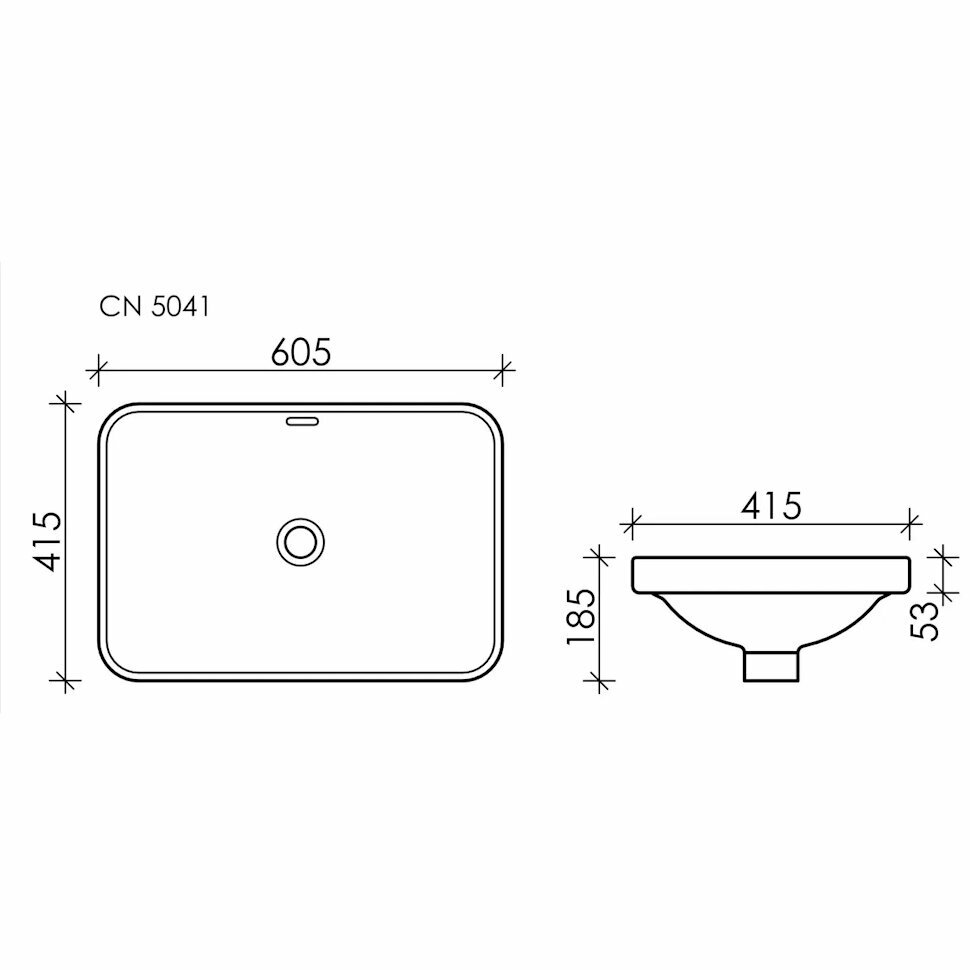 Раковина встраиваемая Ceramicanova Element CN5041 60,5 см - фотография № 8